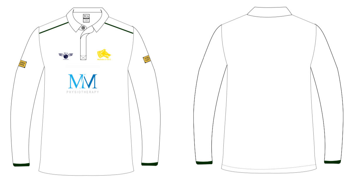 Senior LS White Playing Shirt (Walsden CC)