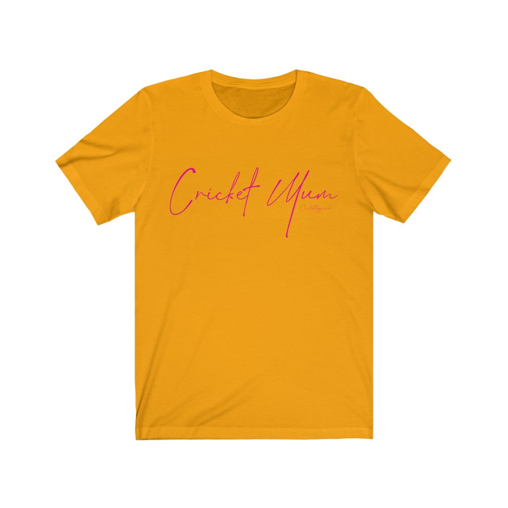 Cricket Mum Short Sleeve Tee Pink