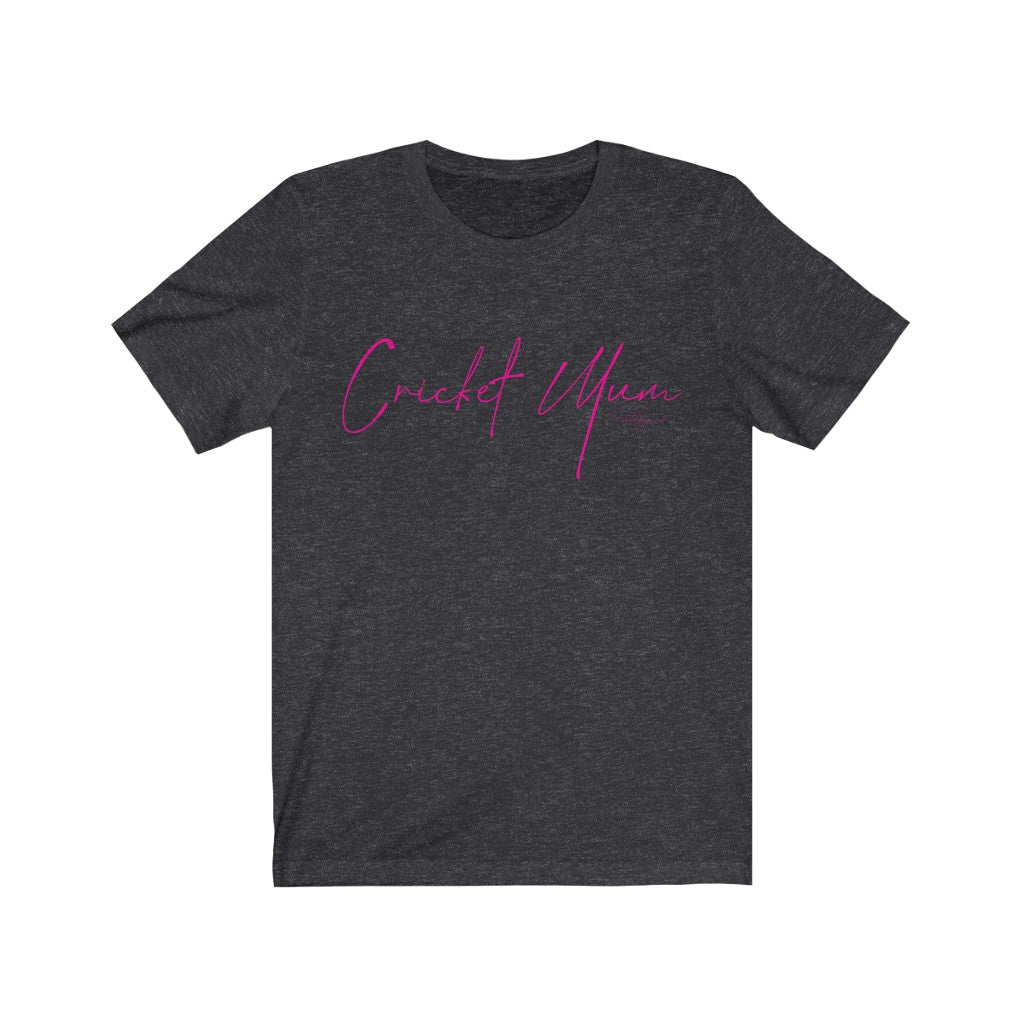 Cricket Mum Short Sleeve Tee Pink