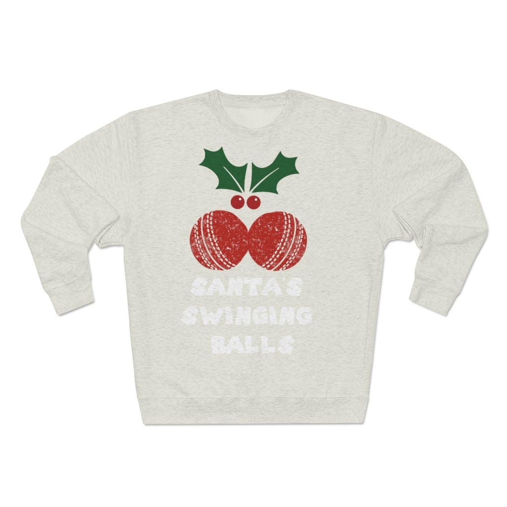 Santa's Swinging Balls Christmas Jumper