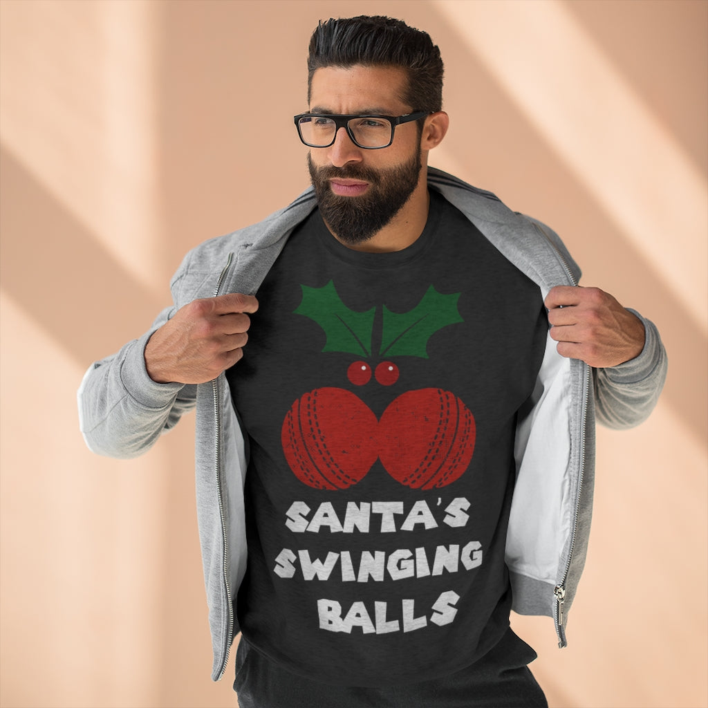Santa's Swinging Balls Christmas Jumper
