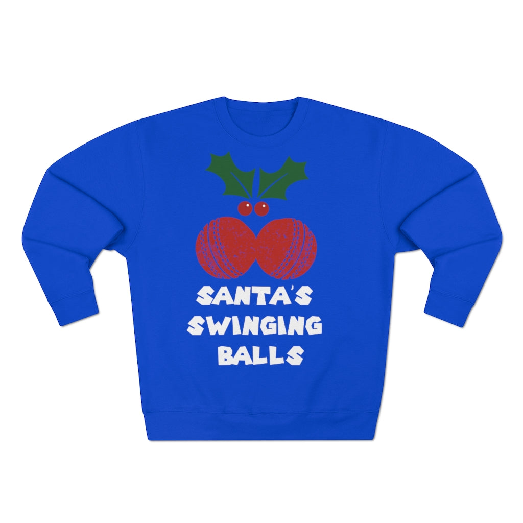 Santa's Swinging Balls Christmas Jumper