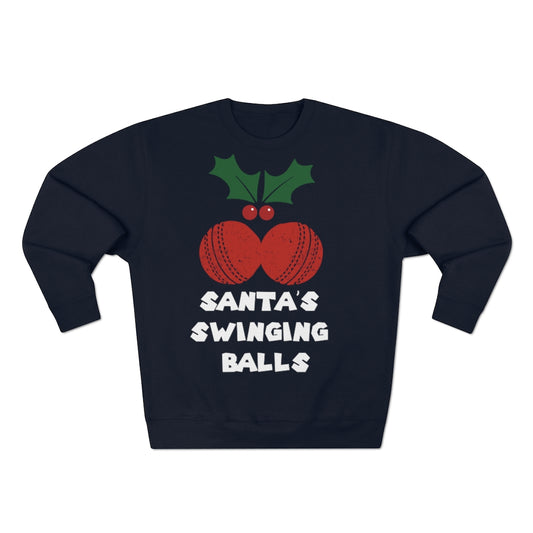 Santa's Swinging Balls Christmas Jumper