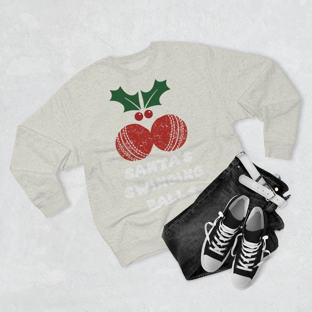 Santa's Swinging Balls Christmas Jumper