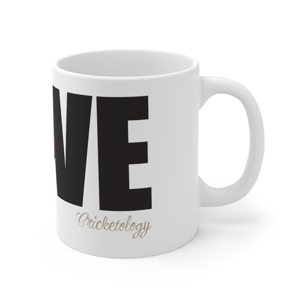 'LOVE' Cricket Mug