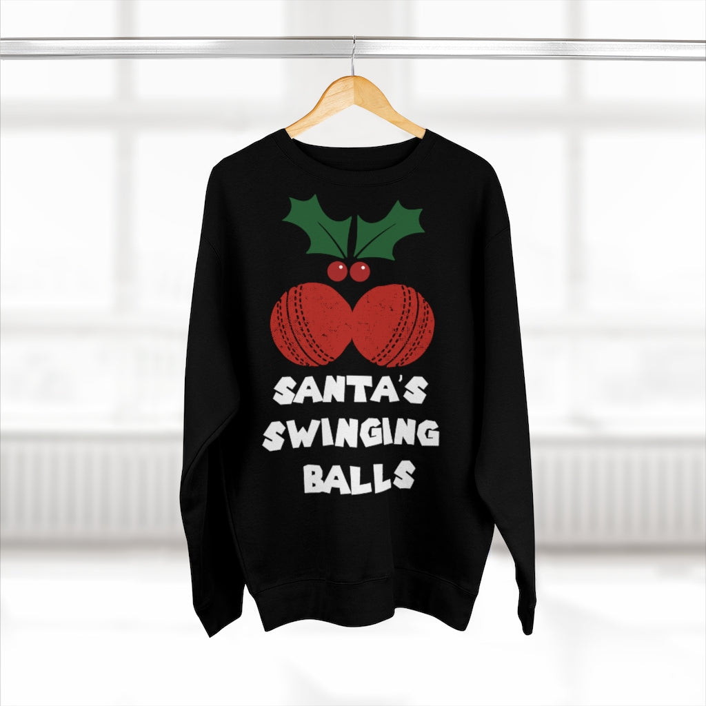 Santa's Swinging Balls Christmas Jumper