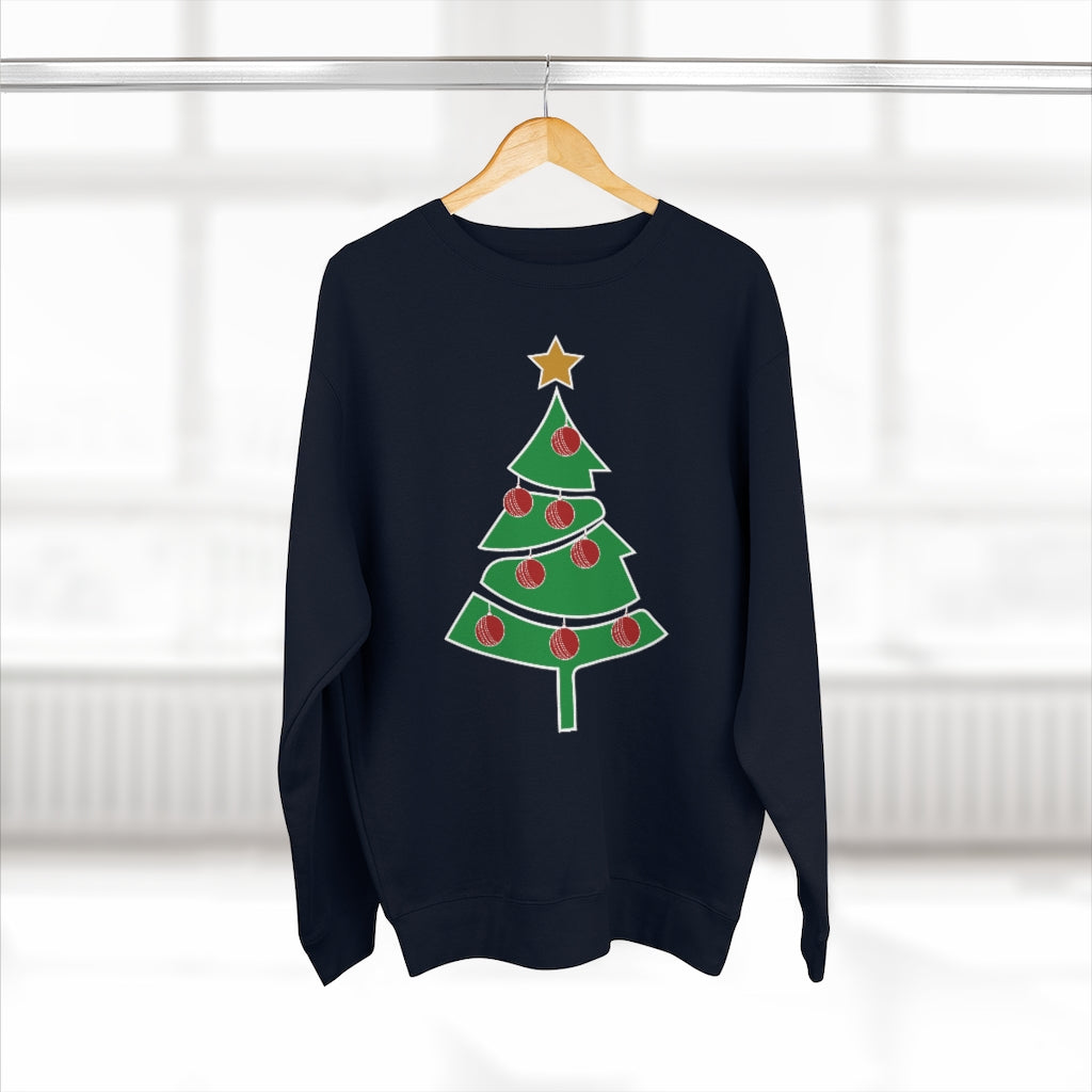 Cricket Ball Christmas Tree Jumper