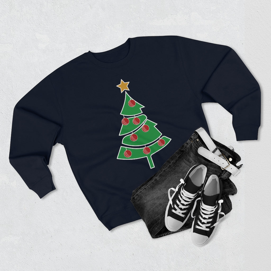 Cricket Ball Christmas Tree Jumper