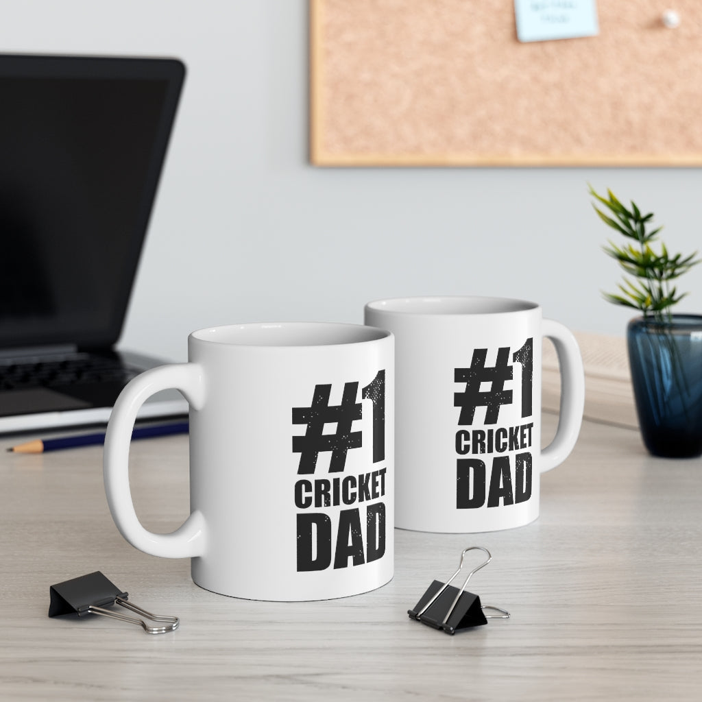 #1 Cricket Dad Mug