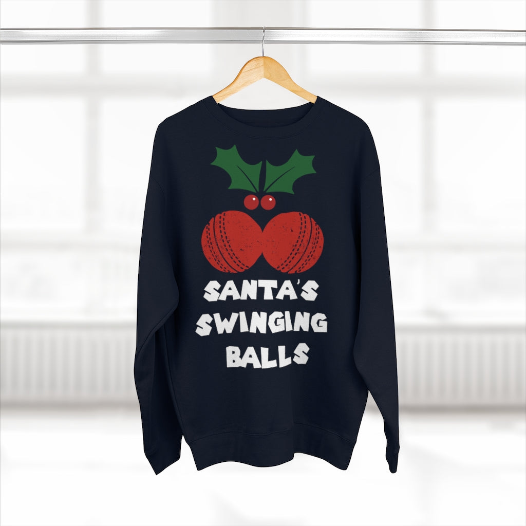 Santa's Swinging Balls Christmas Jumper