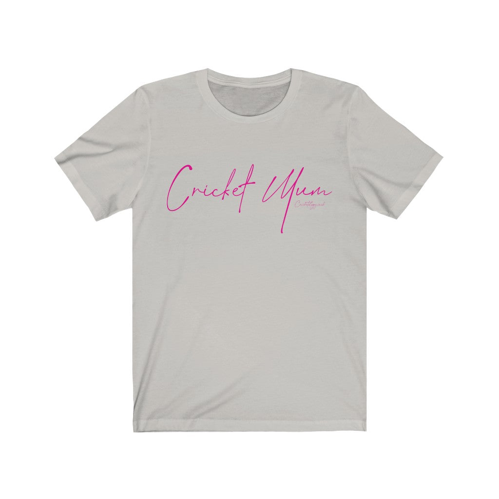 Cricket Mum Short Sleeve Tee Pink