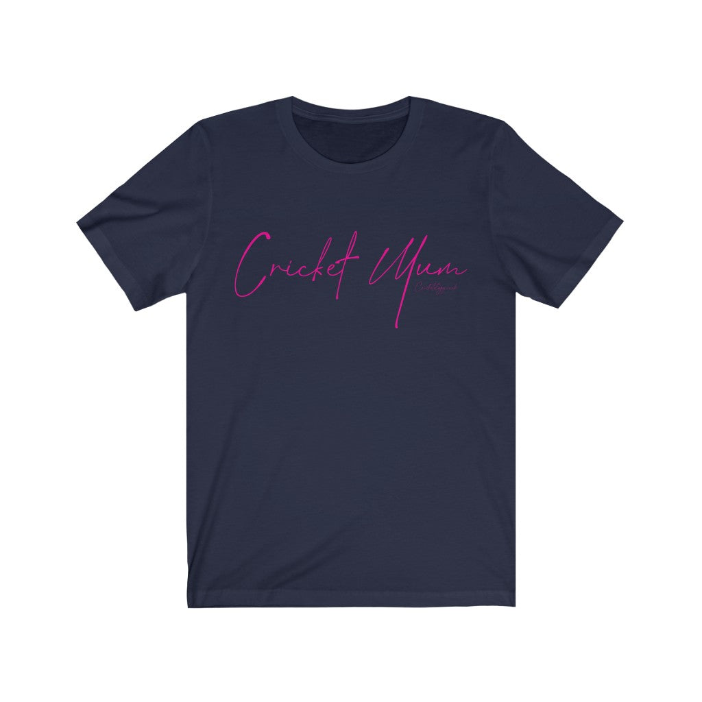 Cricket Mum Short Sleeve Tee Pink