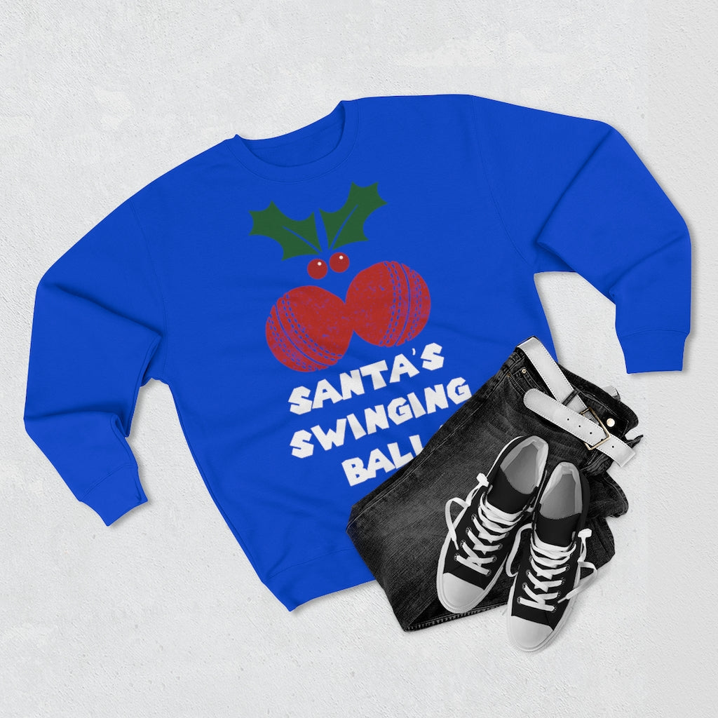 Santa's Swinging Balls Christmas Jumper