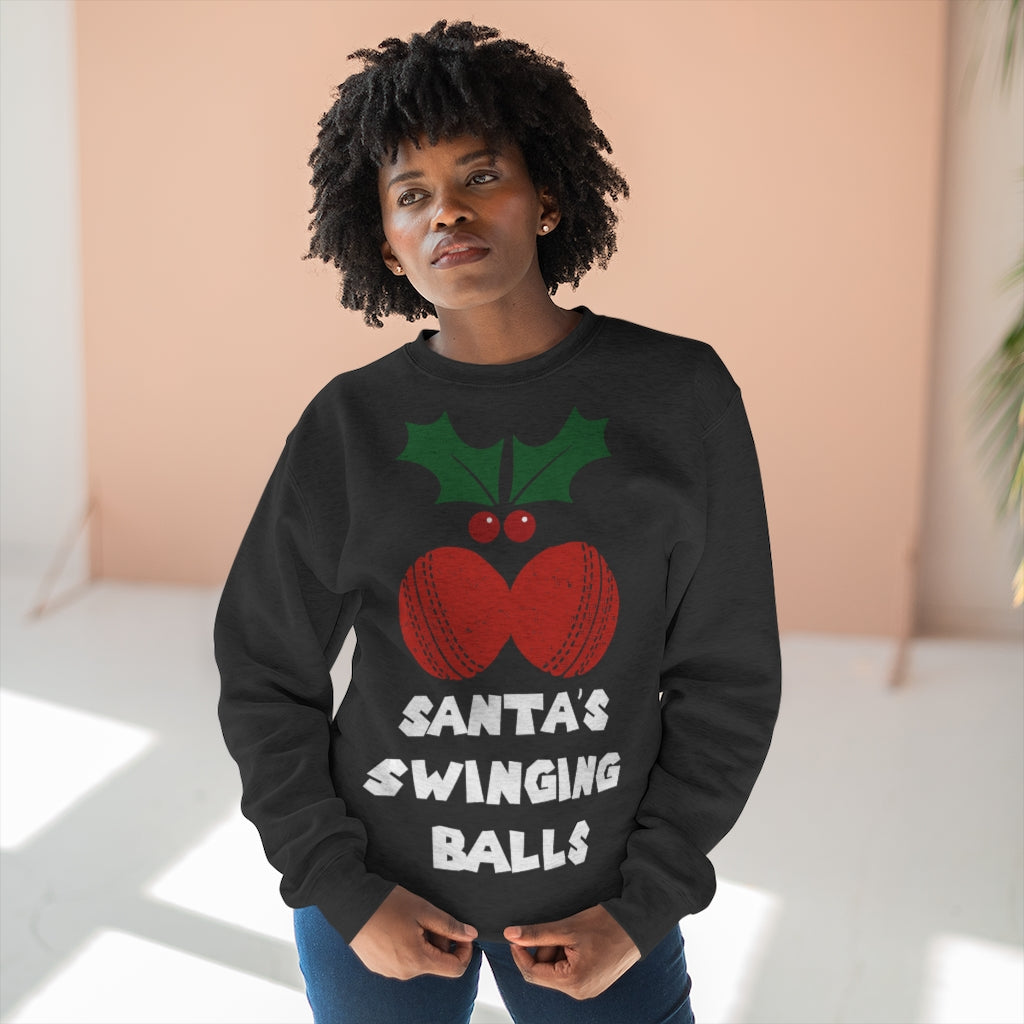 Santa's Swinging Balls Christmas Jumper