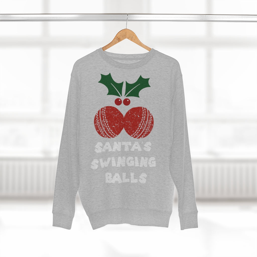 Santa's Swinging Balls Christmas Jumper