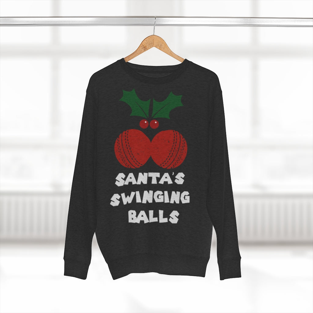 Santa's Swinging Balls Christmas Jumper