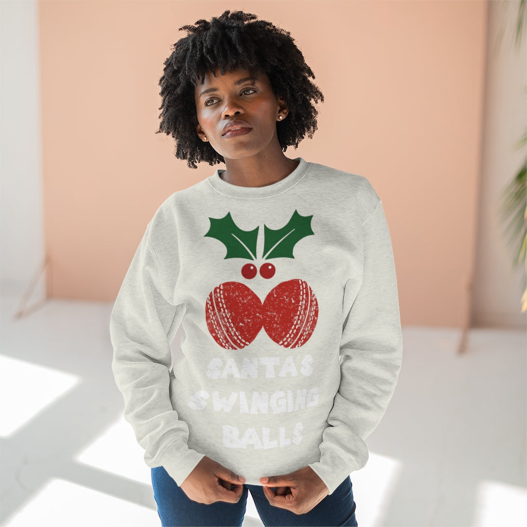 Santa's Swinging Balls Christmas Jumper
