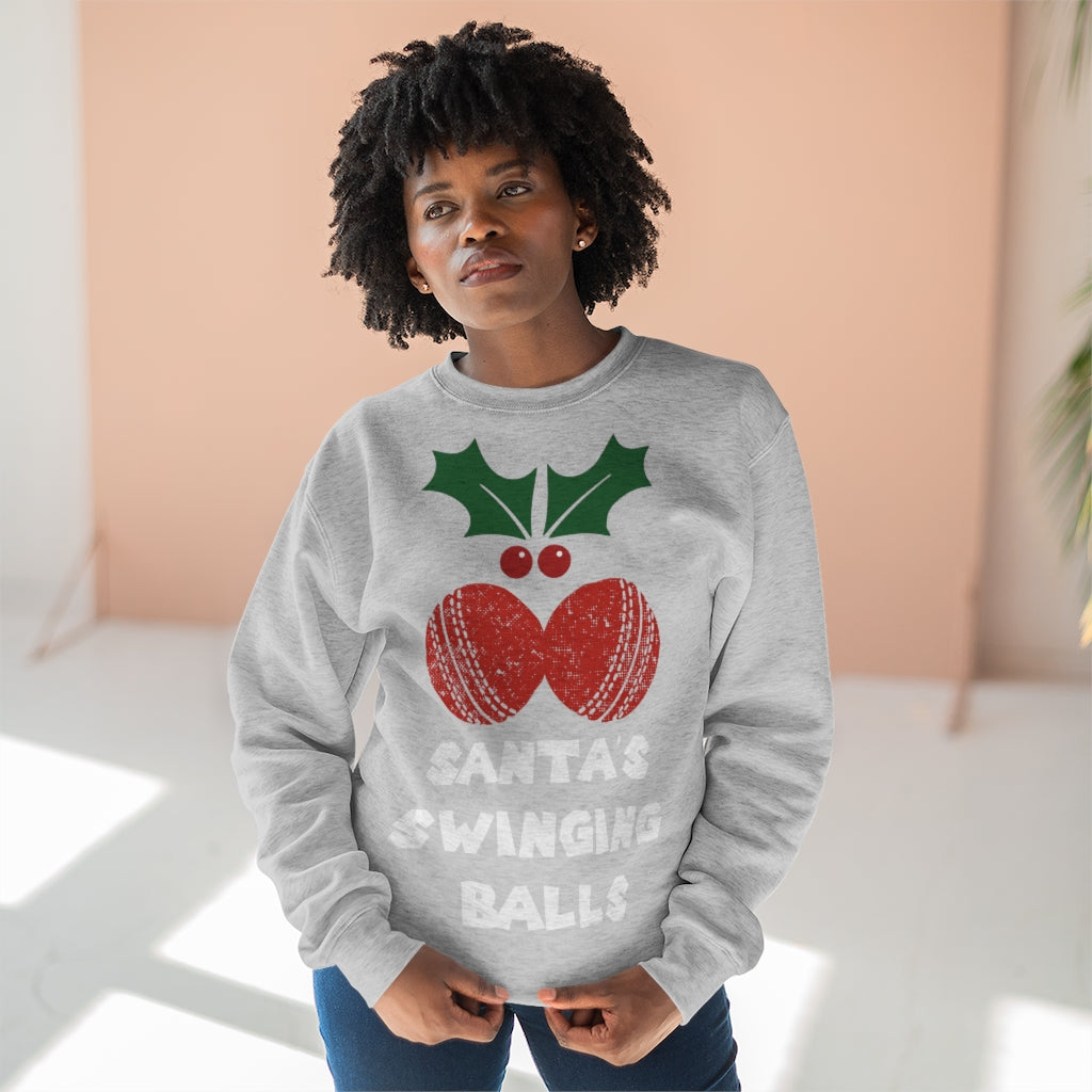 Santa's Swinging Balls Christmas Jumper