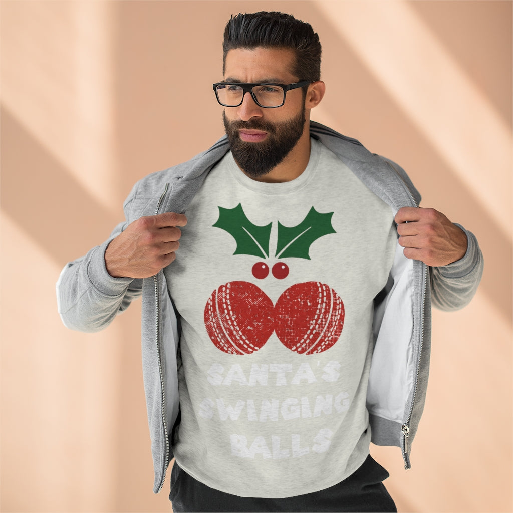 Santa's Swinging Balls Christmas Jumper