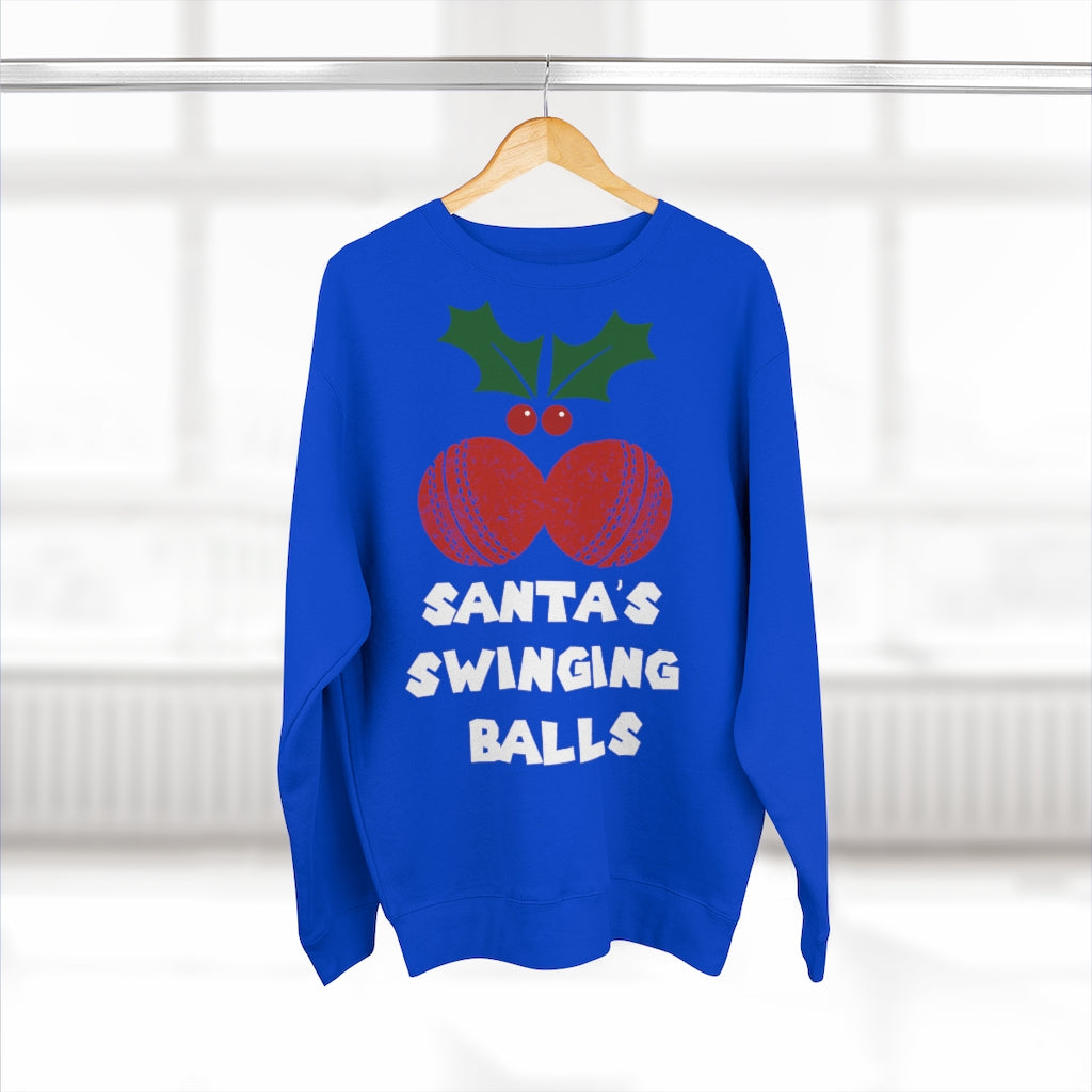 Santa's Swinging Balls Christmas Jumper
