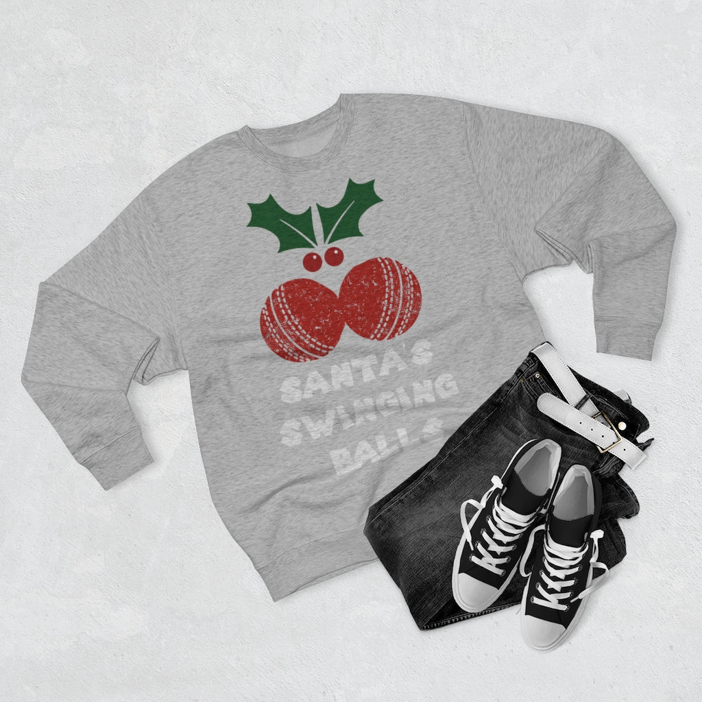 Santa's Swinging Balls Christmas Jumper