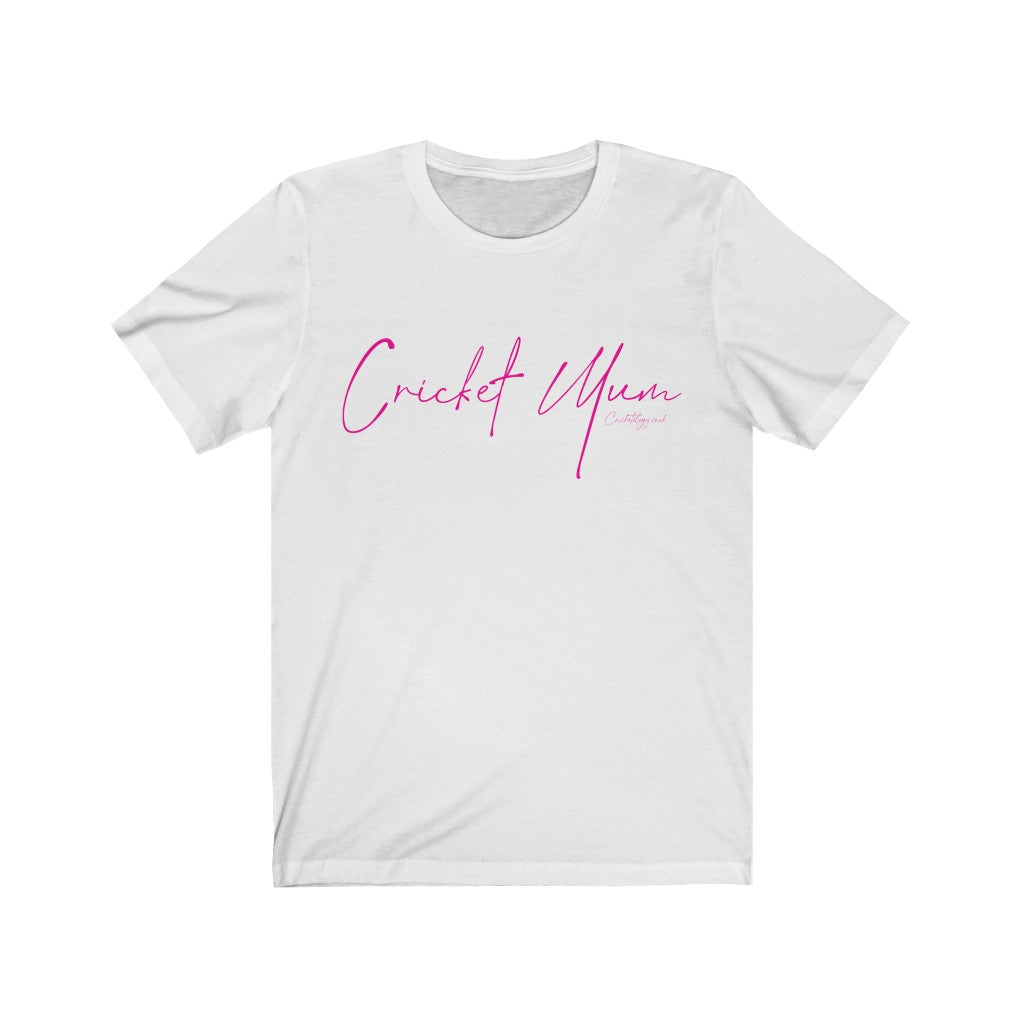 Cricket Mum Short Sleeve Tee Pink