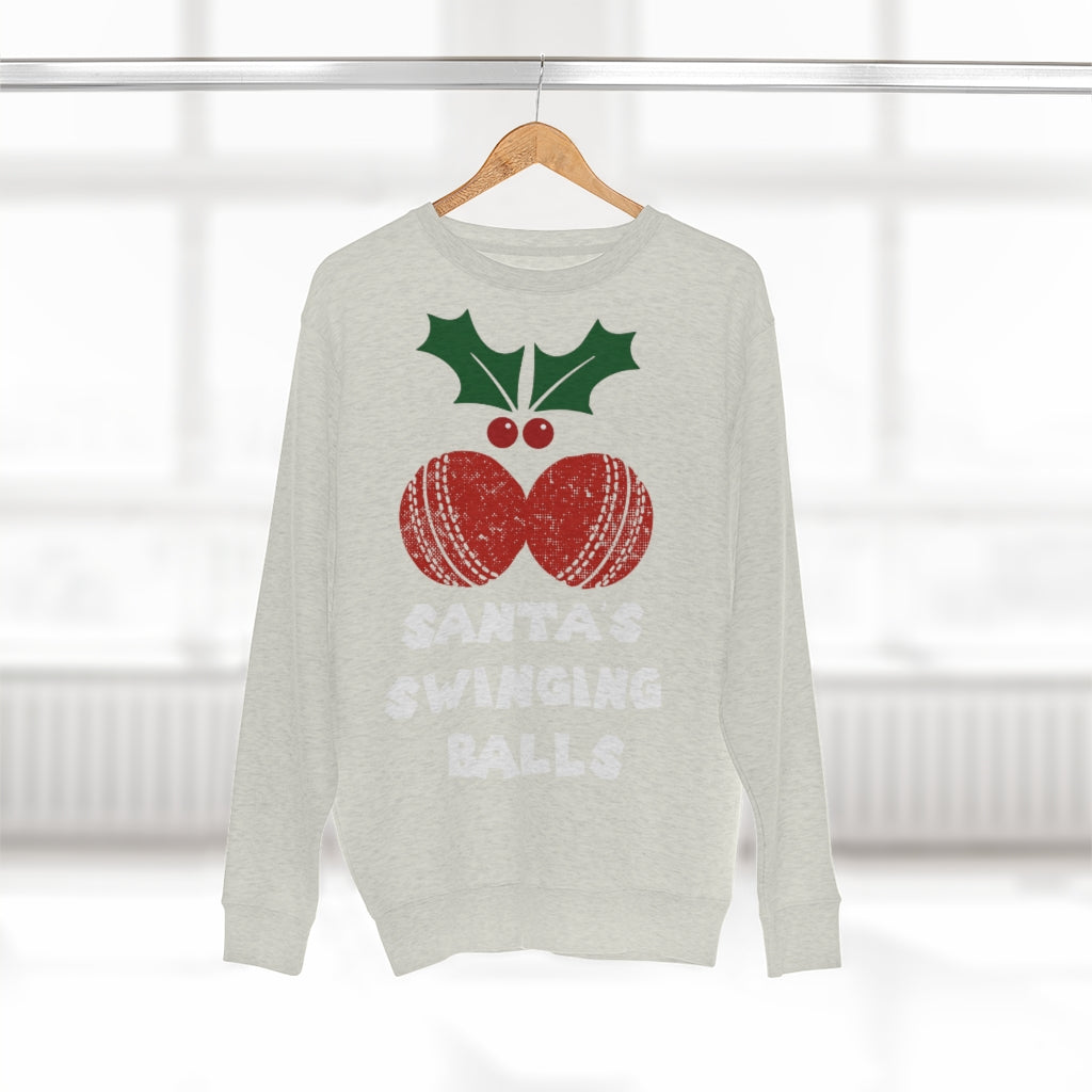 Santa's Swinging Balls Christmas Jumper