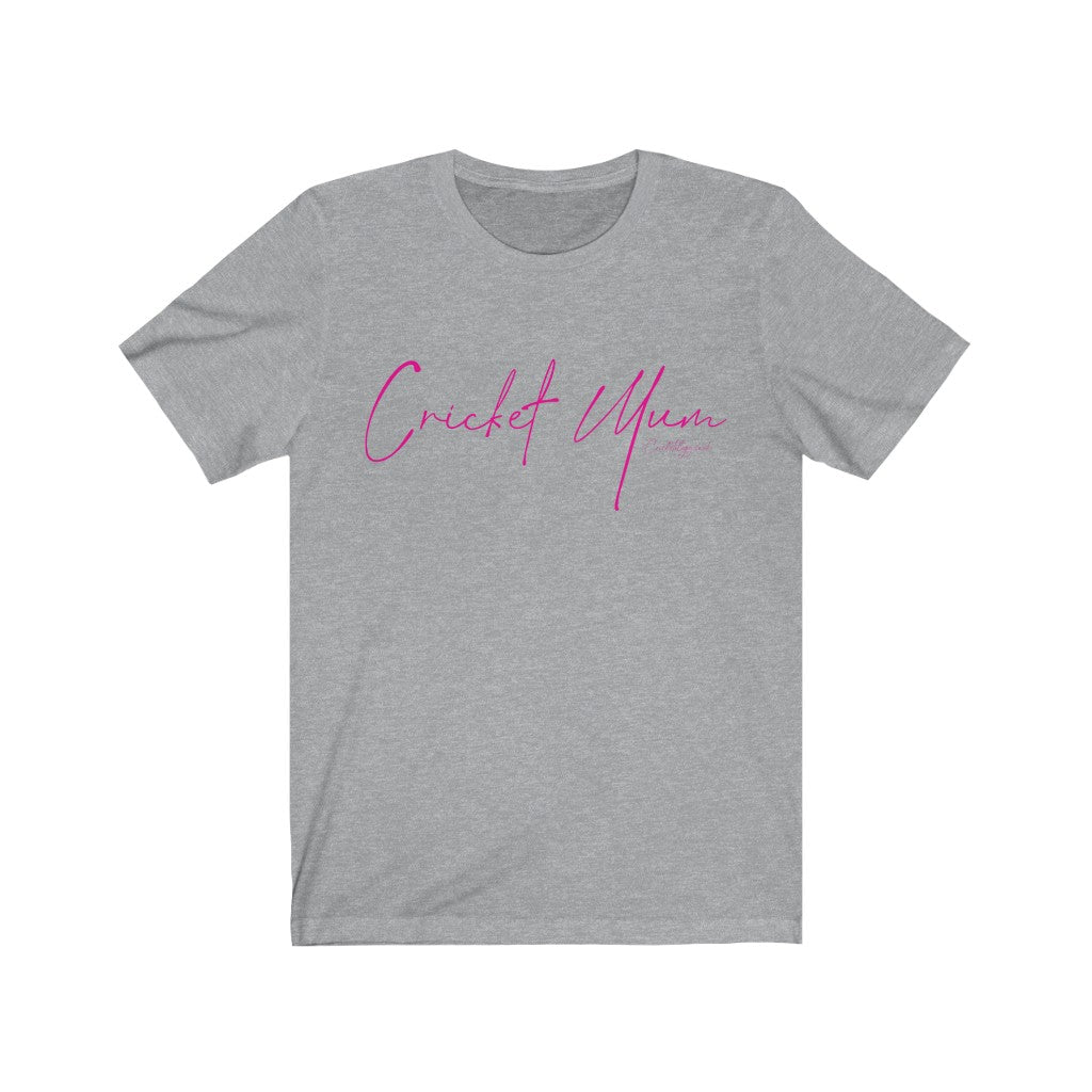 Cricket Mum Short Sleeve Tee Pink