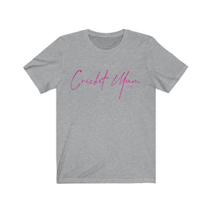 Cricket Mum Short Sleeve Tee Pink