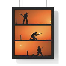 Load image into Gallery viewer, Premium Framed Sunset Cricket Poster
