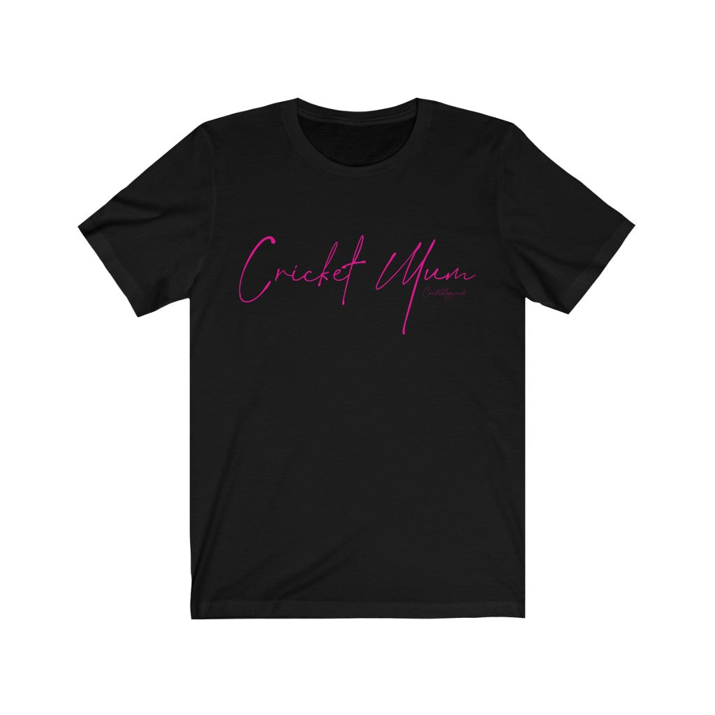 Cricket Mum Short Sleeve Tee Pink