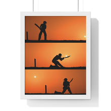 Load image into Gallery viewer, Premium Framed Sunset Cricket Poster
