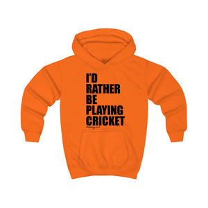 I'd Rather Be Playing Cricket Kids Hoodie