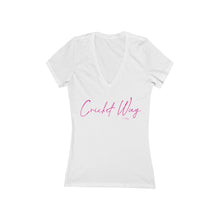 Load image into Gallery viewer, Cricket Mum Short Sleeve Deep V-Neck Tee Pink
