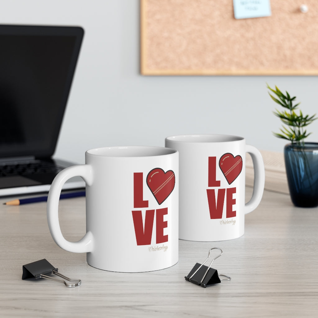 'Love' Cricket Mug
