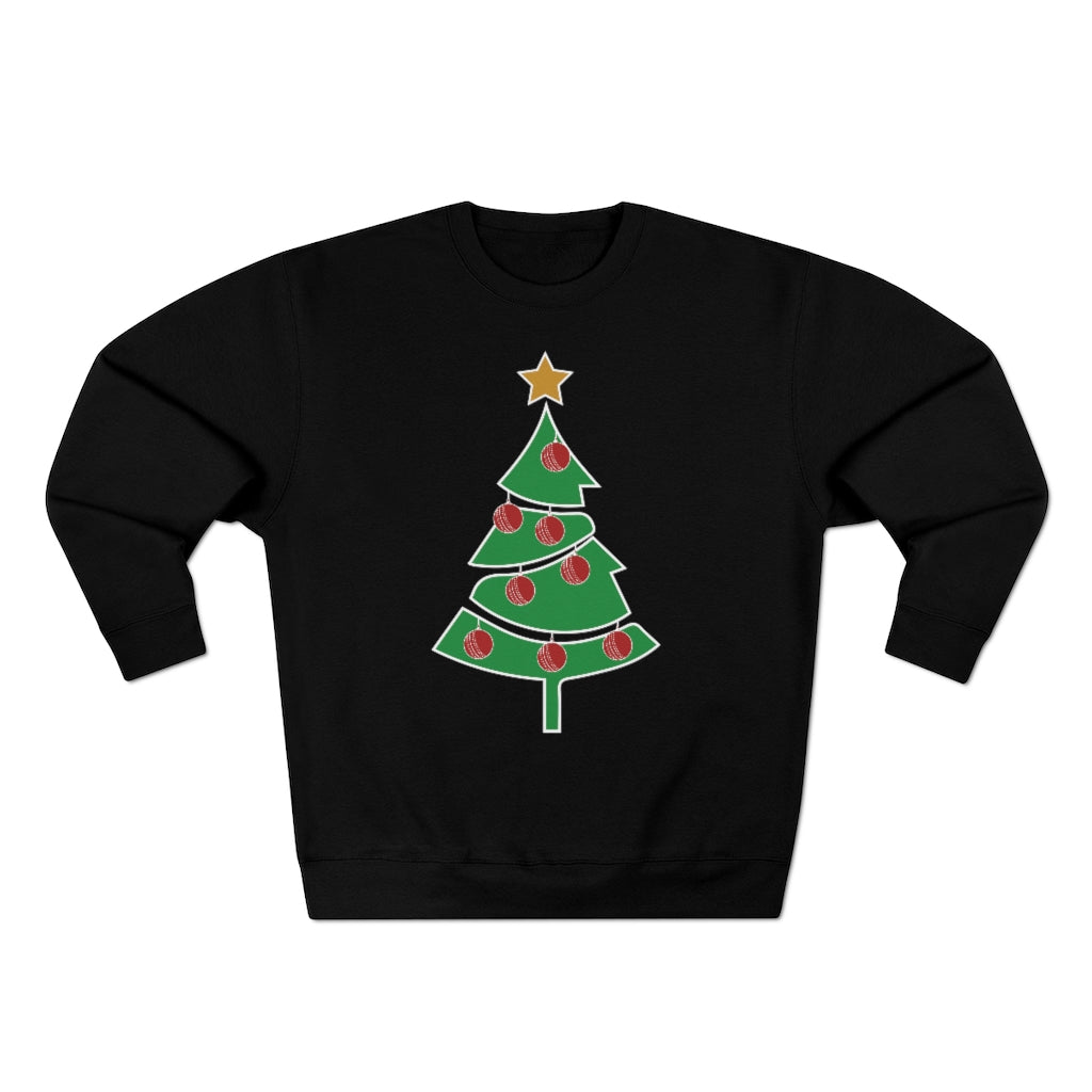 Cricket Ball Christmas Tree Jumper