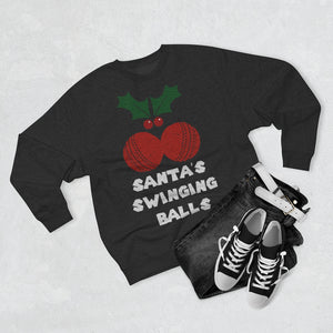 Santa's Swinging Balls Christmas Jumper