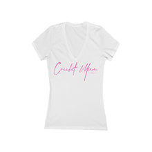 Load image into Gallery viewer, Cricket Mum Short Sleeve Deep V-Neck Tee Pink
