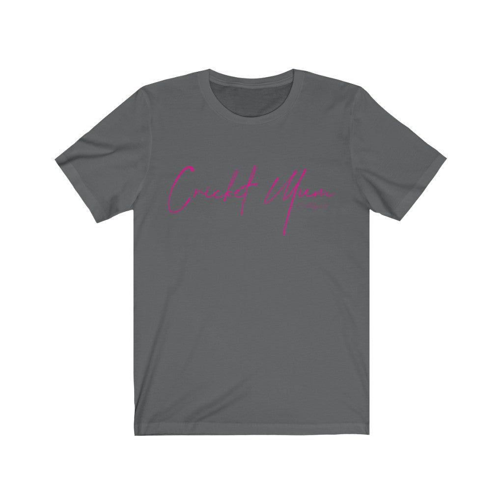Cricket Mum Short Sleeve Tee Pink