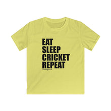 Load image into Gallery viewer, Kids EAT SLEEP CRICKET REPEAT T-Shirt
