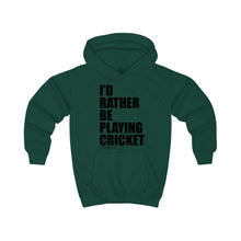 Load image into Gallery viewer, I&#39;d Rather Be Playing Cricket Kids Hoodie
