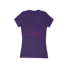 Load image into Gallery viewer, Cricket Mum Short Sleeve Deep V-Neck Tee Pink
