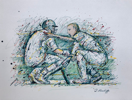 Brett Lee Andrew Flintoff Original Artwork