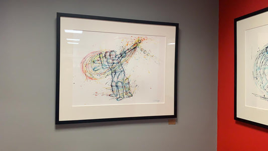 Ian Botham Hook Shot Original Artwork