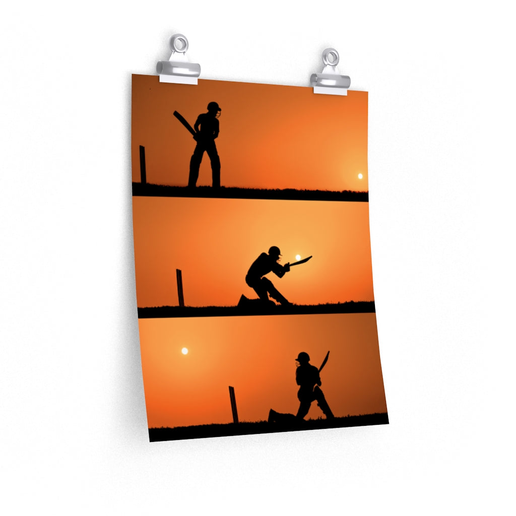 Sunset Cricket Poster